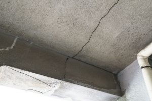 Foundation inspection in home for cracks and defects