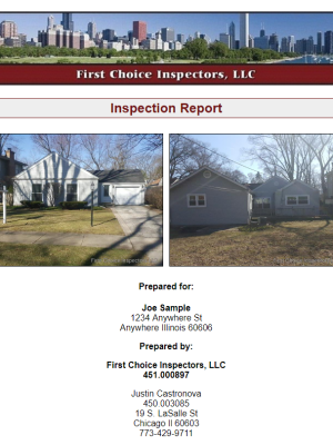 Home property inspection report