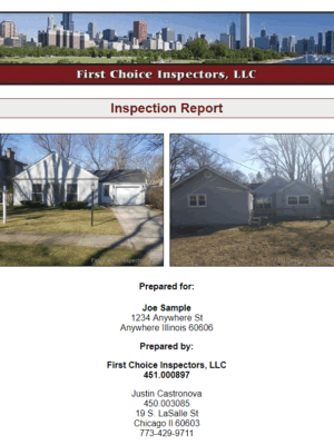 Home property inspection report